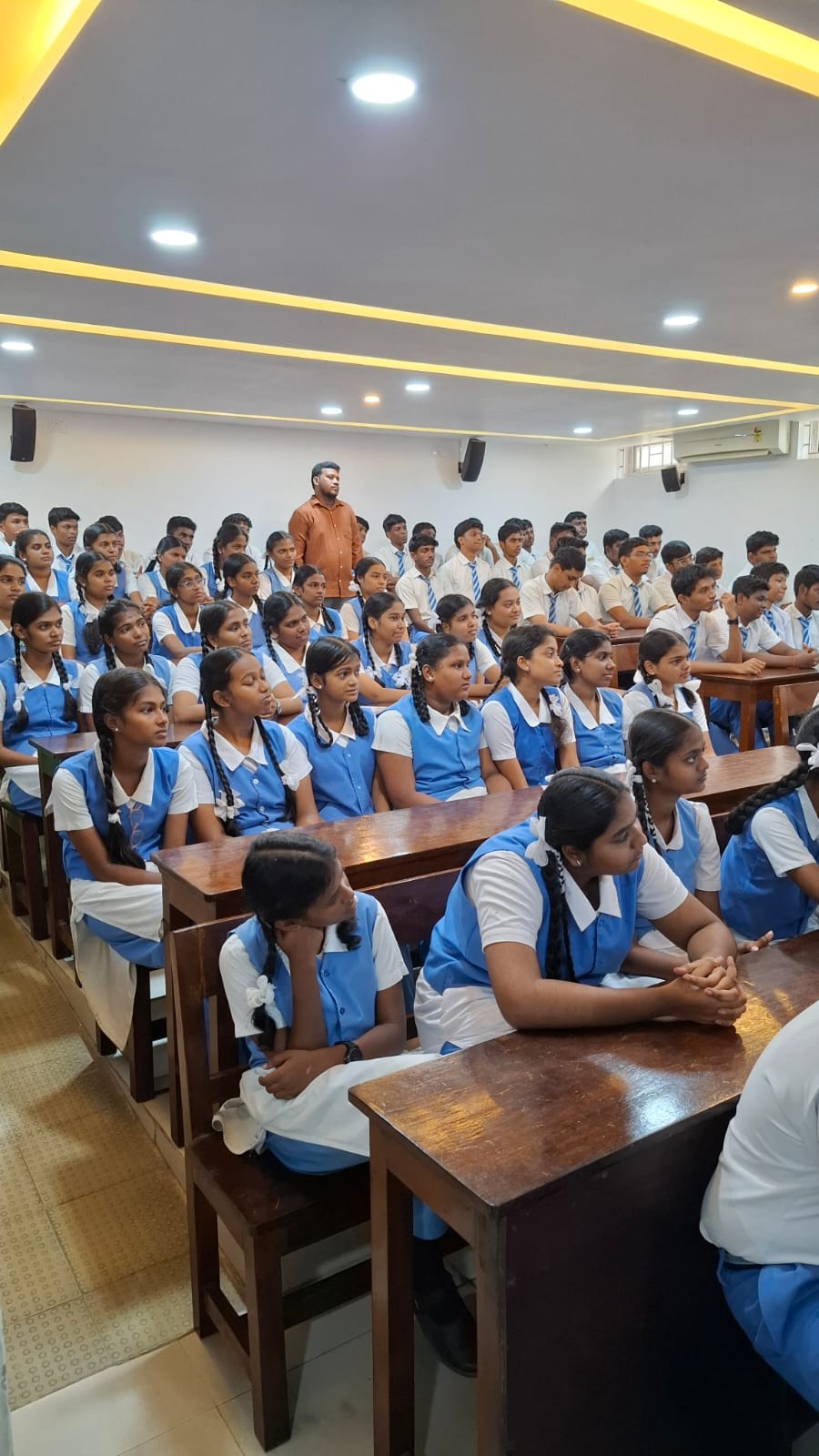 Students attending the ATA entrance exam session at Montfort School