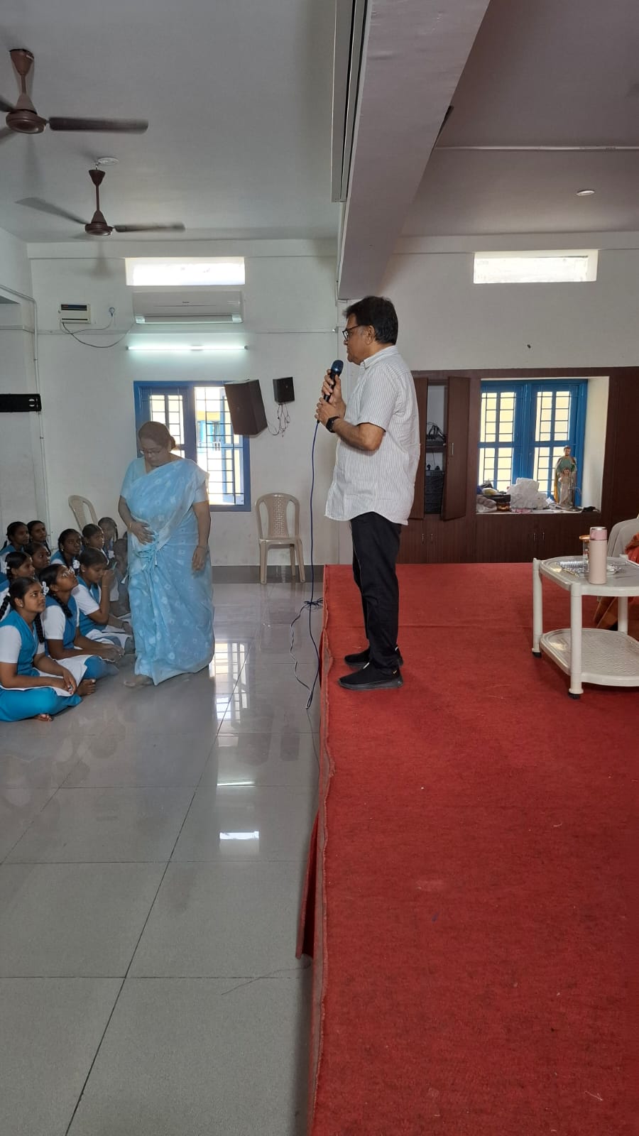 Student interaction during the ATA session at St. Antony's School