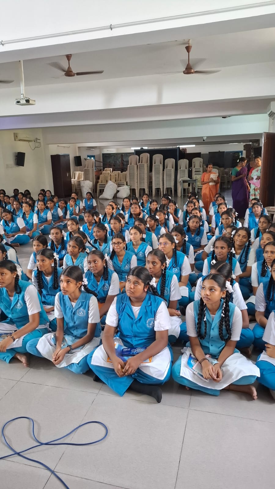School assembly during the ATA entrance exam awareness program